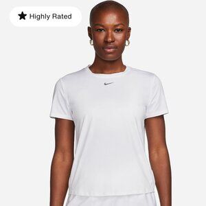 Nike One Classic Women's Dri-FIT Short-Sleeve Top, White, NWT, Size Large